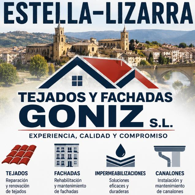 Identidad de Tejados y Fachadas Goniz con Estella-Lizarra y sus servicios
